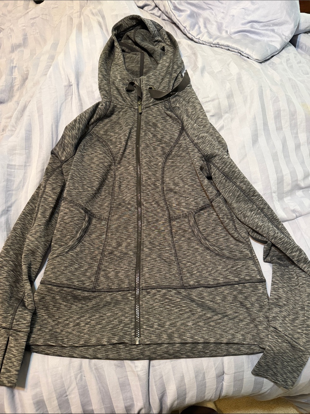 Athleta Dark Grey Zip-Up Hoodie